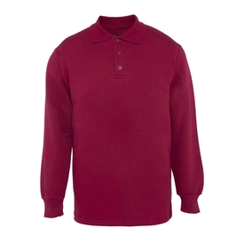 Polo Yaka 3 İplik Sweatshirt Bordo