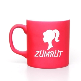 Lazer Kazıma Seramik Kupa